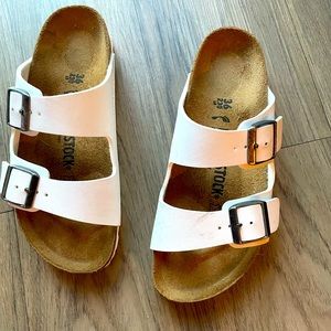 Birkenstock white sandals